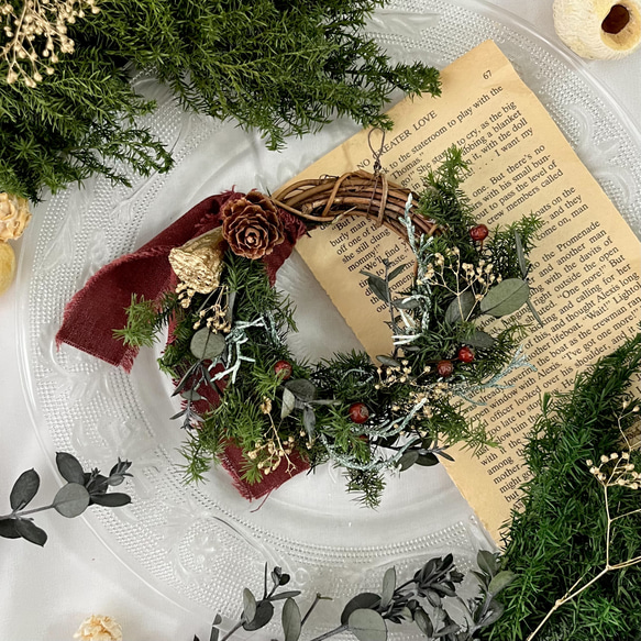 ◇ユーカリ&カスミソウミニリースset◇ナチュラル ◇ユーカリ&カスミソウミニリースset◇ナチュラル ドライフラワー