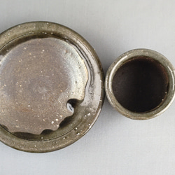 コーヒーカップ　焼締め　ビードロ釉　薪窯　【商品番号：00032】 4枚目の画像