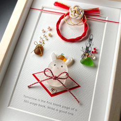 シーグラスアート正月アート鏡餅♡