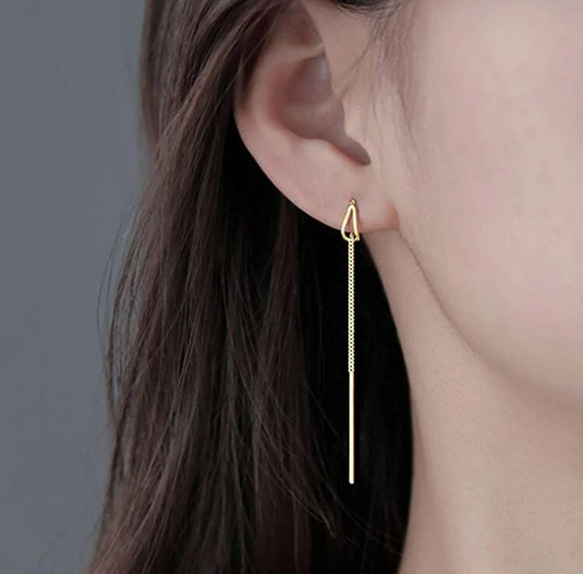 仕様変更有り❤️ 雫アメリカンピアス ゴールド ピアス（フック