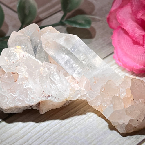 2024年激安 ヒマラヤ✨ ラフストーン 原石 ピンク水晶 マニカラン産 置物