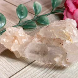 ヒマラヤ✨ マニカラン産　ピンク水晶  原石　ラフストーン　クラスター 8枚目の画像