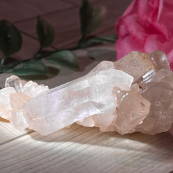ヒマラヤ✨ マニカラン産　ピンク水晶  原石　ラフストーン　クラスター 4枚目の画像