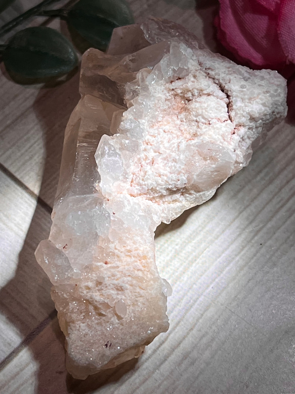 ヒマラヤ✨ マニカラン産　ピンク水晶  原石　ラフストーン　クラスター 7枚目の画像