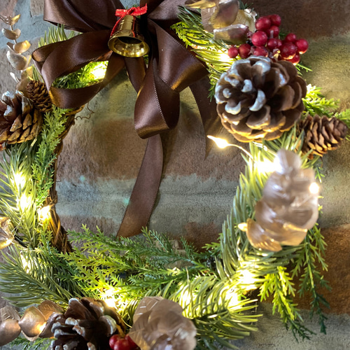 LEDイルミネーションリース クリスマスバージョン リモコン対応