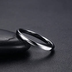 AOI Jewel 指輪 リング メンズ レディース アクセサリー 2mm ピンキーリング 結婚指輪 4枚目の画像