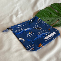【オーダーOK】入園入学給食袋コップ入れ巾着★47海の生き物水族館図鑑サメいるかくじら 3枚目の画像