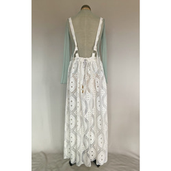 apron dress (white) 11枚目の画像