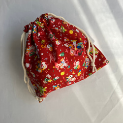 クリスマスデザインの巾着袋　～お菓子、小物入れ、プレゼント用袋などに～　 6枚目の画像