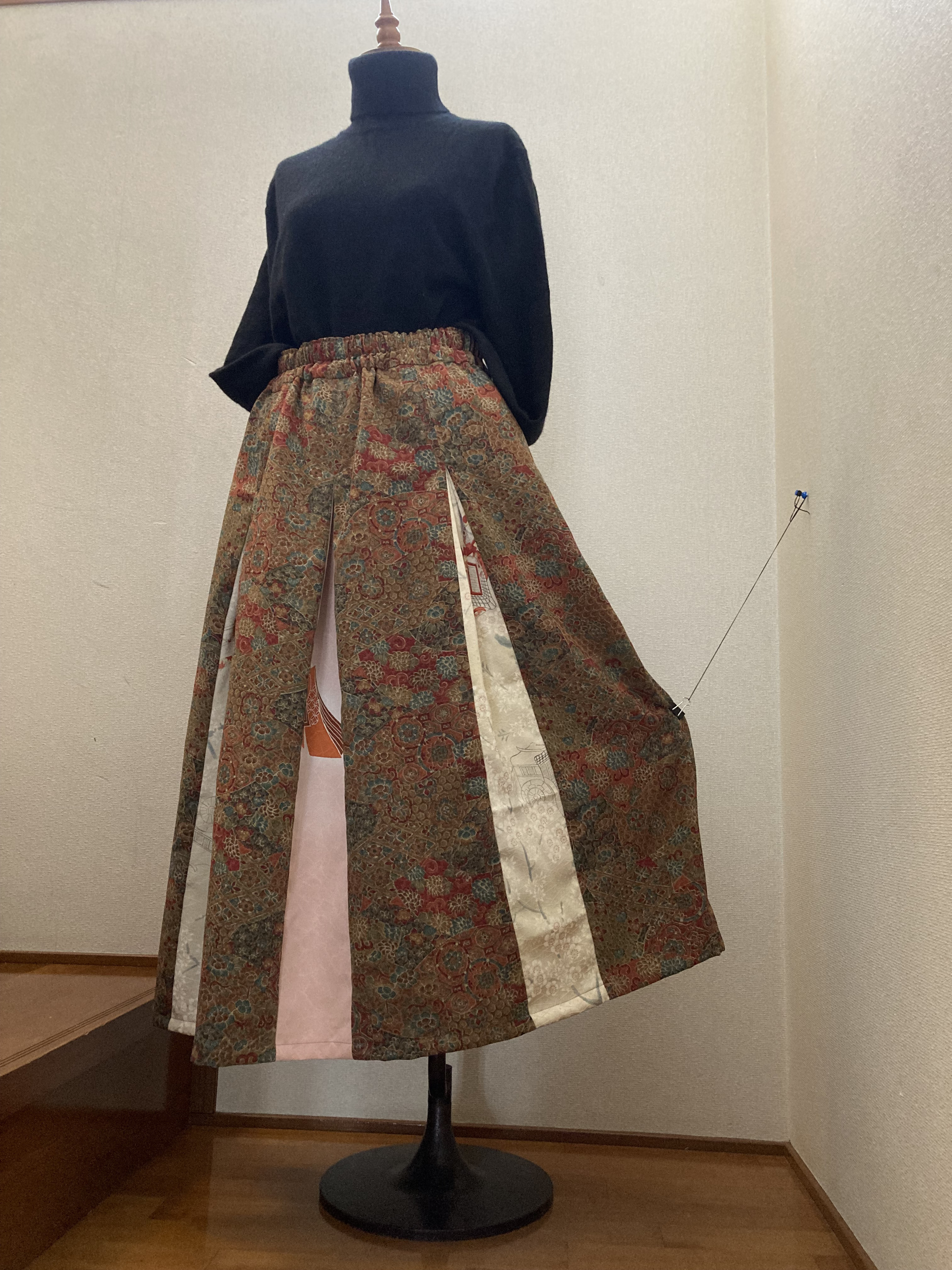 169★アンティーク昭和レトロお着物18枚まとめ売り★リメイク洋服/スカート裂織