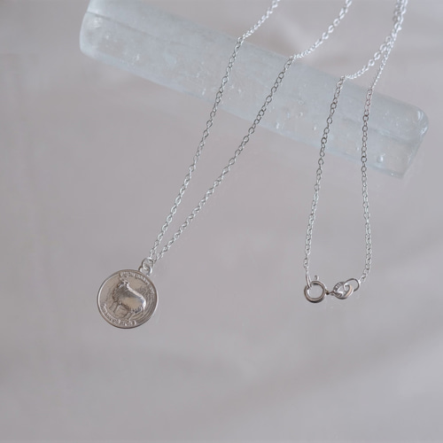Eigðu góðan dag necklace silver925 羊コインネックレス