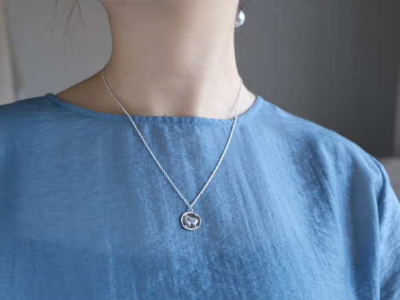 Eigðu góðan dag necklace　silver925　羊コインネックレス　シルバー 10枚目の画像