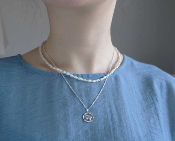 Eigðu góðan dag necklace　silver925　羊コインネックレス　シルバー 15枚目の画像