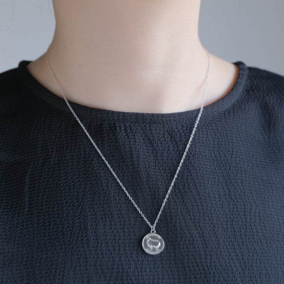 Eigðu góðan dag necklace　silver925　羊コインネックレス　シルバー 8枚目の画像