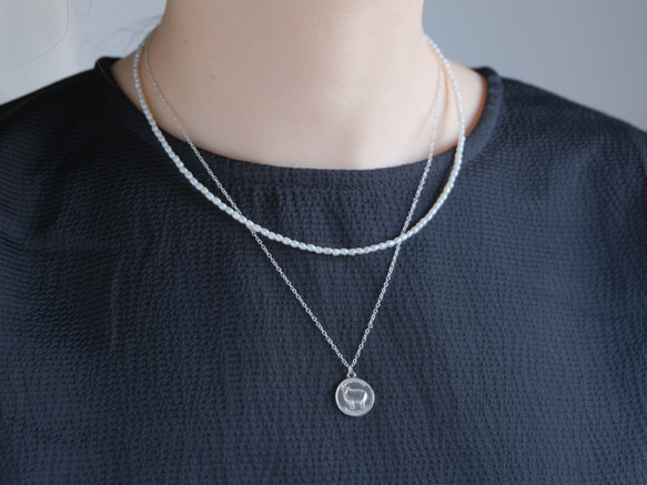 Eigðu góðan dag necklace　silver925　羊コインネックレス　シルバー 14枚目の画像