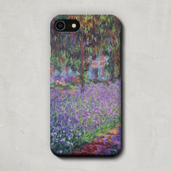 スマホケース / クロード・モネ「 モネの庭、アイリス」 iPhone 全機種対応 アイリス ボタニカル 絵画 レトロ 3枚目の画像