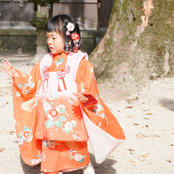 つまみ細工 髪飾り クリップ 七五三 椿 梅 3枚目の画像