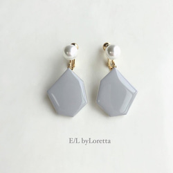 KAKERA pearl pierce/earring Ⅱ(Gray) 1枚目の画像
