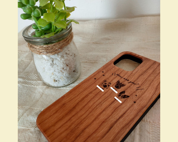 飼いねこの木製スマホケース２　ペット　木製　オーダーメイド　iphone 15枚目の画像