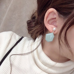 KAKERA pearl pierce/earring Ⅱ(Mint) 3枚目の画像