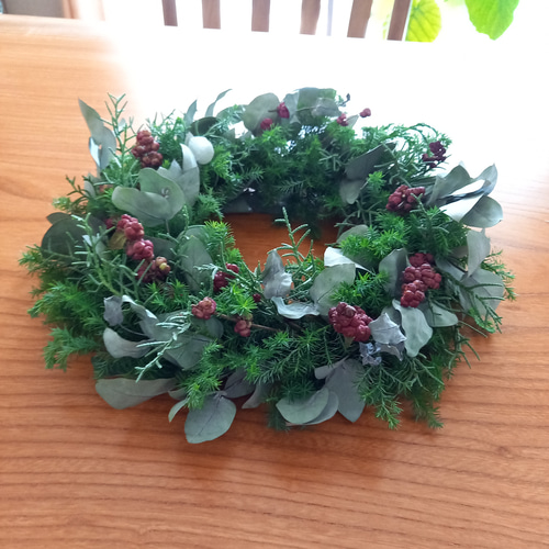 再販] ユーカリとシンフォリカルポスのクリスマスリース ドライ