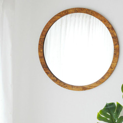 OSB丸形ウォールミラー(80) (ブラウン/茶) 直径80cm 鏡/スリム OSB丸形ウォールミラー(80) (ブラウン/茶) 直径80cm 鏡/スリム