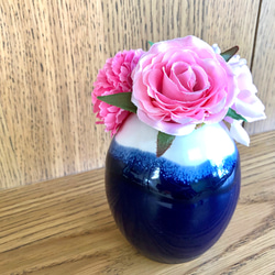 青釉掛分花瓶 4枚目の画像