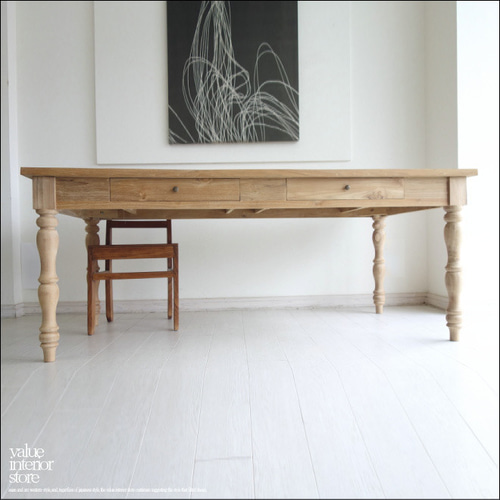 ダイニングテーブル勉強机両用タイプチーク材