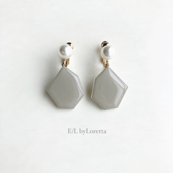 KAKERA pearl pierce/earring Ⅱ(Beige) 1枚目の画像