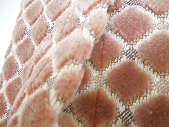 新色！ミスティピンクのミニマム・モロッカン☆モザイクタイル柄がお洒落なふわふわベルベットのティッシュケース:受注製作です 9枚目の画像