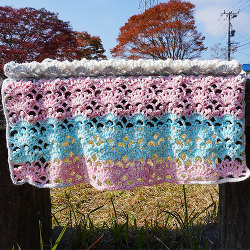 セール！！手編みのブランケット SALE❤️145×105大判手編み