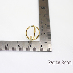 [4 件] 精緻十字環耳環 [金色] [鈦柱/無扣] -mt-3813 第4張的照片