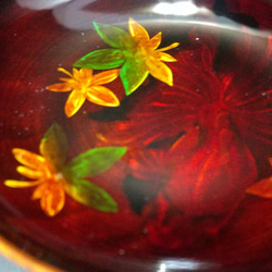 紅葉と游ぐ金魚のお皿(赤金魚) 3枚目の画像
