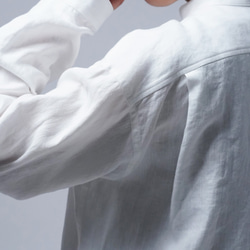 【wafu】リネンシャツ ハートをわしづかみの 洗練されしシャツ /白色 t021i-wht1 12枚目の画像