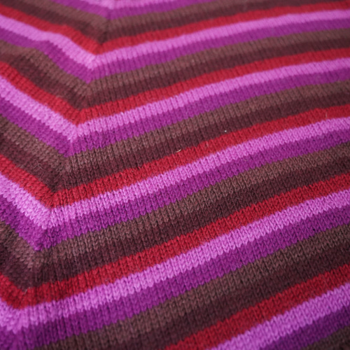 冬に大人可愛い‼️【手編みニット】 ポンチョ パープルピンク ニット