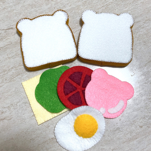 フェルト おままごと くまさんサンドイッチ おもちゃ・人形 ルナ 通販 