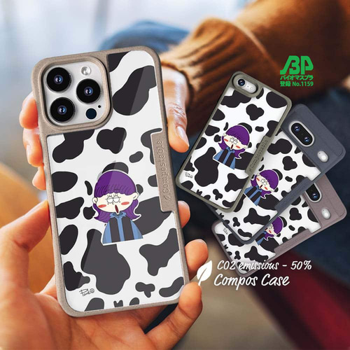iPhone16/iPhone16e/iPhone16 Pro アメコミ風 コンポスケース 牛