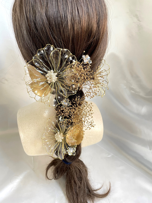 miuuna ヘアアクセサリー　アメリカンフラワー　ウェディング miuuna ヘアアクセサリー アメリカンフラワー ウェディング