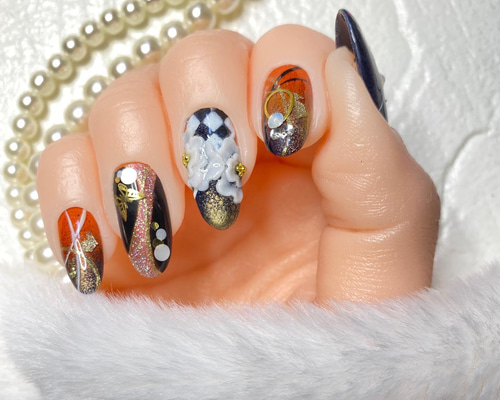 mammy.nail | ⁡ ⁡ ⁡ エアジェルでチークネイル ×エンボスさくら