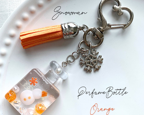 snowman＊香水ボトルキーホルダー ORANGE キーホルダー miasnow