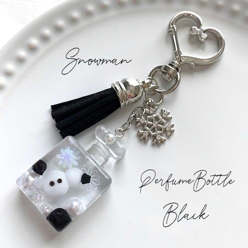 snowman*香水ボトルキーホルダー BLACK キーホルダー miasnow snowman*香水ボトルキーホルダー BLACK キーホルダー miasnow