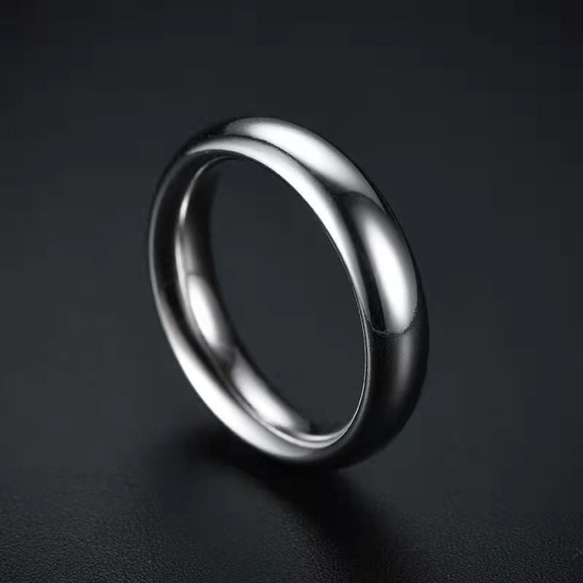 AOI Jewel リング 指輪 アクセサリー メンズ レディース ペアリング カップル 4mm 2枚目の画像