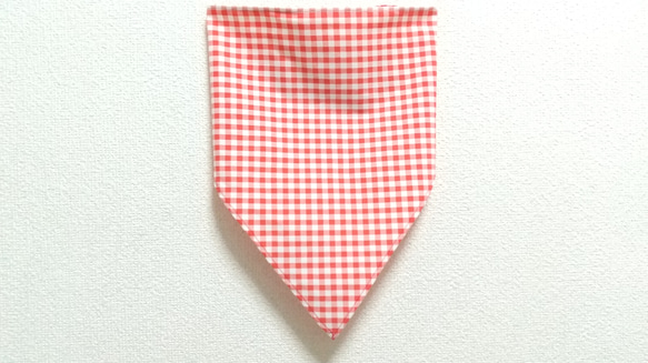 綿ポリ チェック  色・サイズが選べる 子供用三角巾 ゴム紐付 5枚目の画像