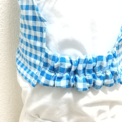 綿ポリ チェック  色・サイズが選べる 子供用三角巾 ゴム紐付 11枚目の画像