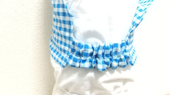 綿ポリ チェック  色・サイズが選べる 子供用三角巾 ゴム紐付 11枚目の画像