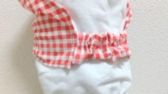綿ポリ チェック  色・サイズが選べる 子供用三角巾 ゴム紐付 7枚目の画像