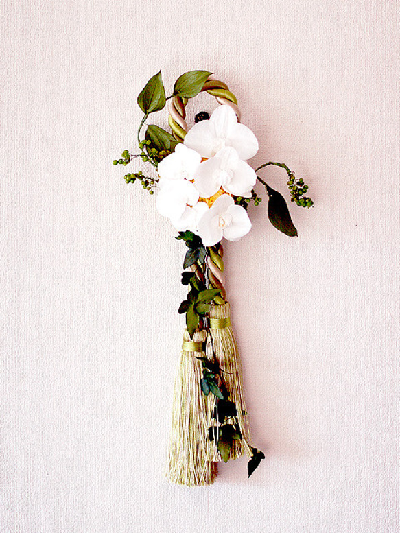 【仏花】安部様専用＊百合と蘭の豪華供花＆胡蝶蘭のしめ飾りセット 3枚目の画像