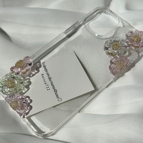 osikatu flower case クリアケース お花ケース フラワーケース