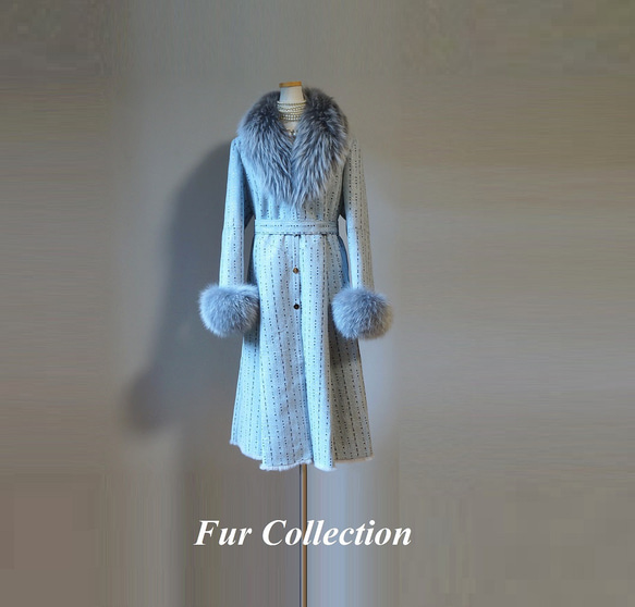 フレンチテイスト☆豪華なラクーンファー付きムートンコートあたっか