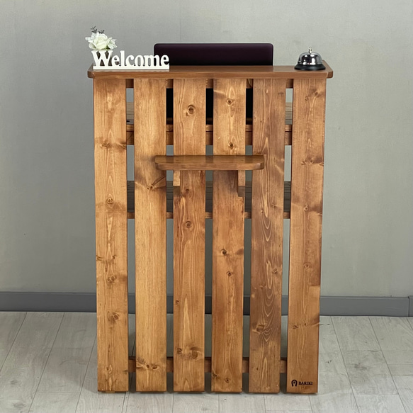 受注製作_BARIKI_レジカウンター 木製カウンター 幅66cm×奥行53cm×高さ95cm_B007B 木製カウンター